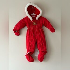 Heart Warmers Hooded Snow Suit Removable Mitten Boots Toddler 24.5"-33.5" T